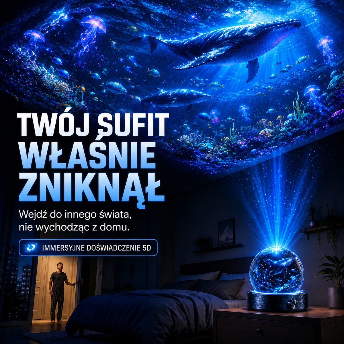 BVJ® 2026 PRO MAX 5D inteligentny projektor światła 🌎 Stwórz ponad 100 wciągających światów z kontrolą Bluetooth i efektami dźwiękowymi