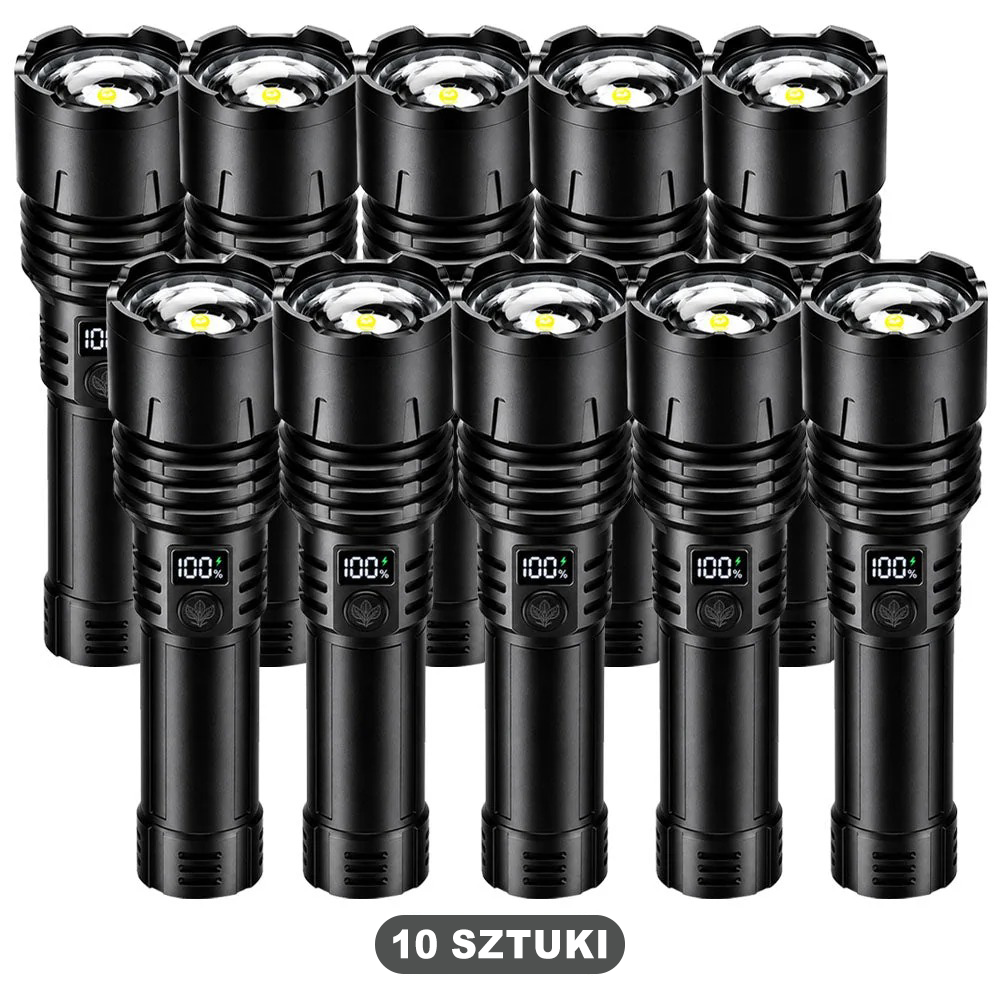 Billhol® 💥 Superjasna taktyczna latarka survivalowa Ultimate · Ponad 2 mln sprzedanych sztuk · 80× jaśniejsza · Do 120 godz. pracy · Wojskowa technologia LED COB 🔦