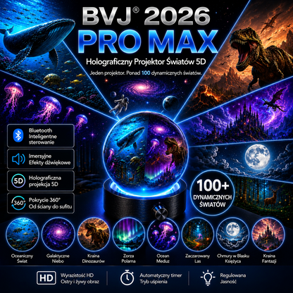 BVJ® 2026 PRO MAX 5D inteligentny projektor światła 🌎 Stwórz ponad 100 wciągających światów z kontrolą Bluetooth i efektami dźwiękowymi