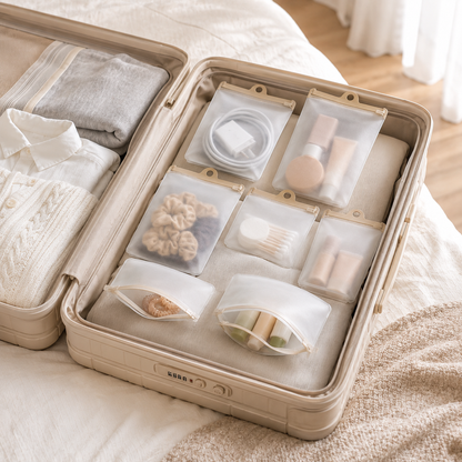 Frosted Zipper Storage Pouches