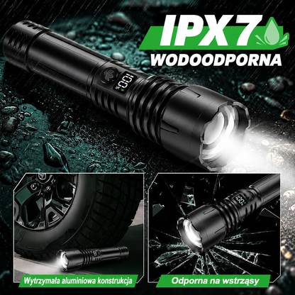 Billhol® 💥 Superjasna taktyczna latarka survivalowa Ultimate · Ponad 2 mln sprzedanych sztuk · 80× jaśniejsza · Do 120 godz. pracy · Wojskowa technologia LED COB 🔦