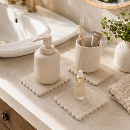 Scalloped Absorbent Sink Mats