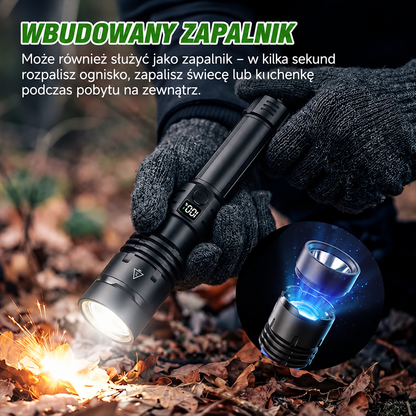 Billhol® 💥 Superjasna taktyczna latarka survivalowa Ultimate · Ponad 2 mln sprzedanych sztuk · 80× jaśniejsza · Do 120 godz. pracy · Wojskowa technologia LED COB 🔦